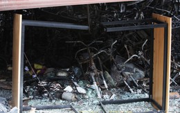 Hình ảnh hiện trường vụ cháy cửa hàng xe máy điện làm 3 người tử vong ở Hà Nội
