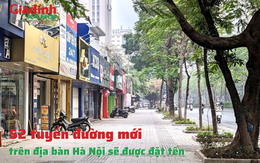 52 tuyến đường mới trên địa bàn Hà Nội sẽ được đặt tên