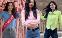 Cách bạn gái U35 của Lee Do Hyun ''hack tuổi'': Tích cực diện quần jeans và áo sáng màu