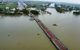 Sau sự cố bị đứt, cầu phao Ninh Cường ở Nam Định đã được nối và chờ ngày thông xe