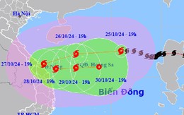 Bão số 6 khả năng ở ven bờ biển Trung Trung Bộ hơn 24 giờ, đổi hướng 3 lần