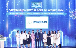 Imexpharm được vinh danh Top 1 môi trường làm việc tốt nhất ngành dược Việt Nam 2024