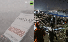 Kinh hoàng cảnh tượng biển quảng cáo khổng lồ đổ sập khiến 14 người chết, hơn 70 người bị thương