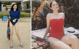 Linh Rin hiếm hoi diện bikini khoe sắc vóc sau sinh