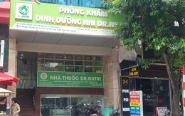 Phòng khám Dinh dưỡng nhi Dr. Nutri vẫn mở cửa dù tòa nhà vi phạm PCCC, biển hiệu không ghi số giấy phép khám, chữa bệnh