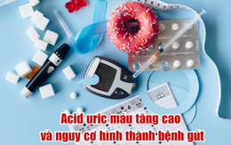 Acid uric máu tăng cao và nguy cơ hình thành bệnh gút