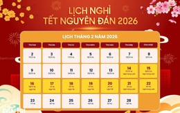 Lịch nghỉ Tết Nguyên đán Bính Ngọ 2026 sắp tới sẽ dài 9 ngày