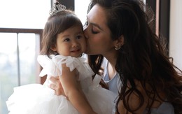 Con gái Á hậu Hoàng My gây chú ý trong ngày sinh nhật mẹ