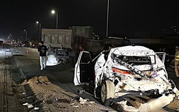 Tai nạn liên hoàn trên Vành đai 3 Hà Nội: 1 xe biến dạng, 2 người bị thương