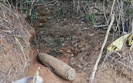 Phát hiện bom 'khủng’ sau mưa lũ