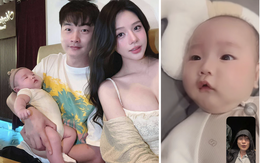 Khoảnh khắc con trai 2 tháng tuổi đáng yêu của Trọng Lân