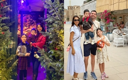 Hai con lai Tây nhà siêu mẫu Hà Anh tận hưởng Giáng sinh ở quê nội
