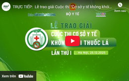 Trực tiếp Lễ  trao Giải Cuộc thi “Cơ sở y tế không khói thuốc lá” lần thứ I