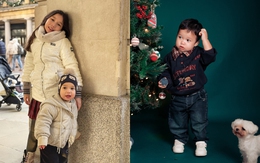 Con trai lai Tây nhà siêu mẫu Hà Anh đáng yêu trong bộ ảnh Giáng sinh