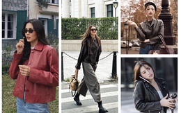 Xuống phố mùa đông với áo da đẹp như Tăng Thanh Hà, Hoa hậu Trần Tiểu Vy, Lương Thuỳ Linh