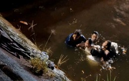 Hai cha con cứu 3 phụ nữ gặp nạn trong đêm mưa rét