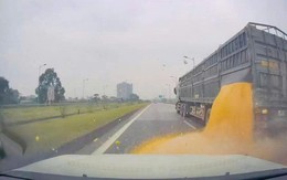 Thái Nguyên: Xử lý tài xế làm rơi vãi hàng hoá trên đường cao tốc