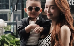 Con trai 2 tuổi của Minh Hằng bụ bẫm, diện đồ ra dáng 'thiếu gia nhí'