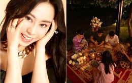 Á hậu Việt giàu có tái hiện màn ăn cơm dưới đèn dầu gây sốt