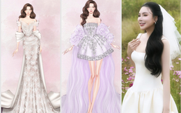 4 bộ đầm đại diện cho từng khoảnh khắc trong lễ cưới của Hồ Quỳnh Hương được hé lộ