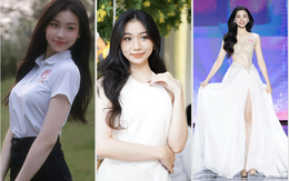 Nữ sinh quê Nghệ An có má lúm đồng tiền duyên dáng đang gây chú ý chung kết Hoa hậu Việt Nam