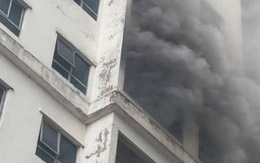 Video cháy căn hộ ở chung cư HH Linh Đàm, khói đen mù mịt