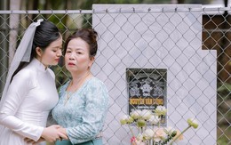 Cô dâu Vĩnh Long chụp ảnh bên ngôi mộ, phía sau là chuyện thắt lòng