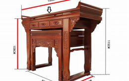 Kích thước bàn thờ treo chuẩn giúp mang lại tài lộc, không phạm vào những điềm xấu