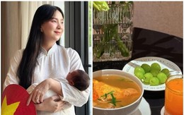 MC Mai Ngọc khoe mâm cơm ở cữ, một chi tiết gây chú ý