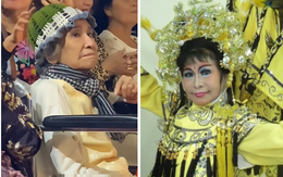 Đào chính một thời của đoàn cải lương Minh Tơ gây xúc động khi ngồi xe lăn xem đồng nghiệp diễn
