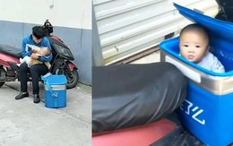 Cuộc sống 'em bé shipper' theo bố đi làm từ khi mới sinh hiện ra sao?