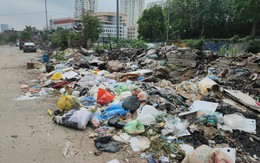 Hà Nội: Rác thải tràn lan tại dự án đường Vũ Quỳnh nối Lê Đức Thọ - Phạm Hùng ở quận Nam Từ Liêm