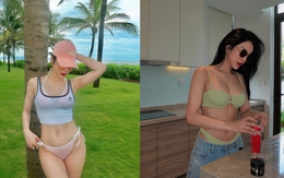 Thời trang đi biển 'gây sốt' của bà mẹ 2 con Diệp Lâm Anh