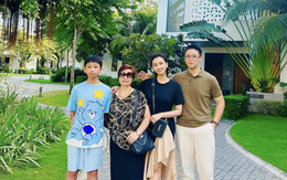 Con trai Lã Thanh Huyền gây sốt với vẻ ngoài khôi ngô, chiều cao nổi bật trong kỳ nghỉ hè cùng gia đình
