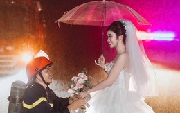 Lấy anh lính cứu hỏa, cô gái Hà Tĩnh có bộ ảnh cưới đẹp như phim