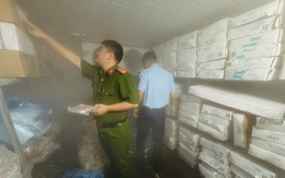 Kiểm tra đột xuất công ty, phát hiện mực ống không rõ nguồn gốc