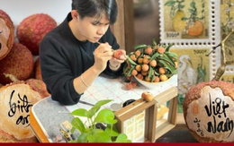 Viết thư pháp trên quả vải thiều, chàng trai gen Z Hà Nội gây sốt mạng