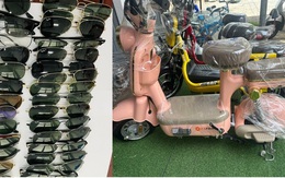 Tiểu thương công khai bán kính mắt, xe đạp điện nhập lậu