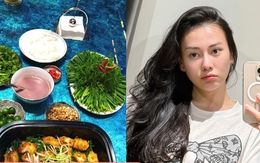 Phương Oanh 'lên món', giữa bàn tiệc có một món đồ dùng khiến chị em 'truy lùng'