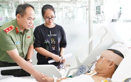 Giám đốc Công an TP Hà Nội thăm hỏi, động viên đại úy Lê Đình Công