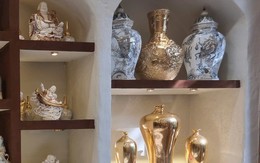 Chiêm ngưỡng sản phẩm gốm sứ được phủ vàng 24k độc đáo