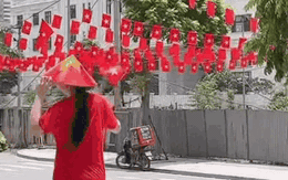 Tháng cuối thai kỳ, Hoa hậu Ngọc Hân vẫn 'bắt trend' yêu nước