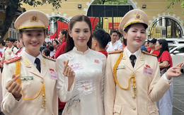 Hình ảnh đẹp của Hoa hậu Trần Tiểu Vy, Lương Thuỳ Linh tại Tổng duyệt A80
