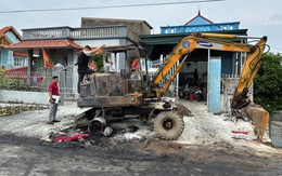 Mâu thuẫn cá nhân, gã đàn ông Hải Phòng phóng hỏa đốt máy xúc trong đêm