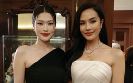 Hoa hậu Thiên Ân chung khung hình với Miss World 2025 Opal Suchata tại Thái Lan