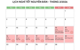 Lịch nghỉ Tết Nguyên đán Bính Ngọ 2026 sẽ dài 9 ngày?