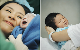 Ảnh hiếm hoi của con trai Hoa hậu Ngọc Hân