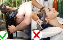 Tư thế gội đầu đúng giúp tóc chắc khỏe, hạn chế gãy rụng, khô xơ