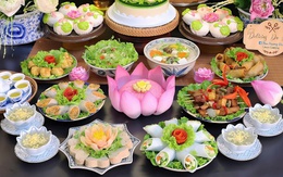 Mâm cỗ chay ngày Rằm tháng 7 của mẹ đảm Hà Nội gồm những món chay ngon nào?
