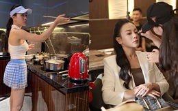 Nhan sắc Phương Oanh từ trường quay đến lúc về nhà đứng bếp